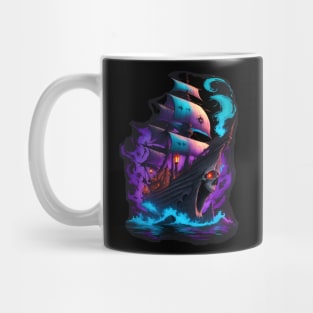 Ghost ship colorful Mug